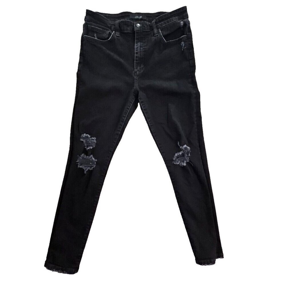 Joe's Jeans Women's Donella Ankle Jeans Size 31 Black Factory Distressed